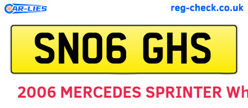 SN06GHS are the vehicle registration plates.