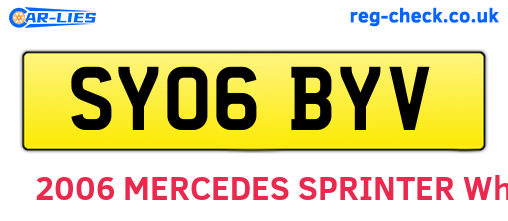 SY06BYV are the vehicle registration plates.