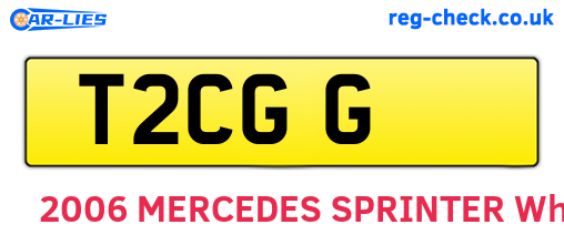 T2CGG are the vehicle registration plates.