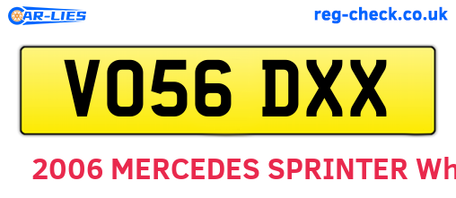 VO56DXX are the vehicle registration plates.