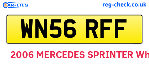 WN56RFF are the vehicle registration plates.