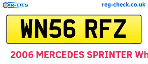 WN56RFZ are the vehicle registration plates.