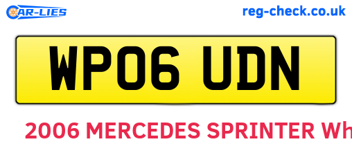 WP06UDN are the vehicle registration plates.
