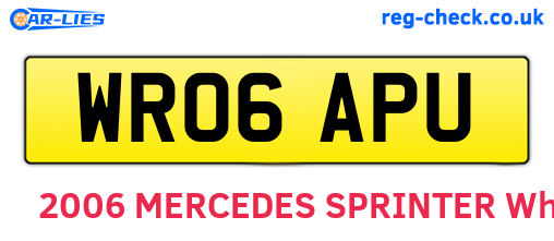 WR06APU are the vehicle registration plates.