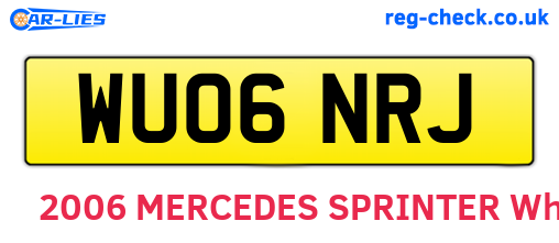 WU06NRJ are the vehicle registration plates.