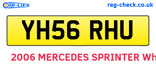 YH56RHU are the vehicle registration plates.