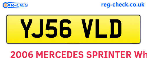YJ56VLD are the vehicle registration plates.