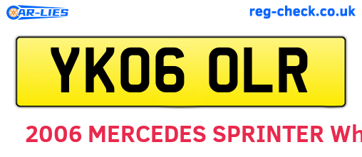 YK06OLR are the vehicle registration plates.