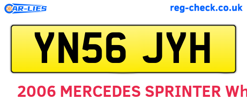YN56JYH are the vehicle registration plates.