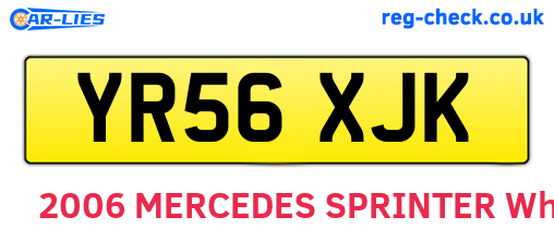 YR56XJK are the vehicle registration plates.