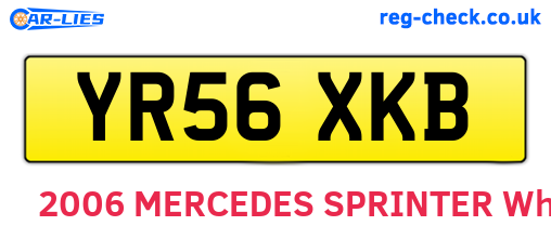 YR56XKB are the vehicle registration plates.