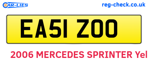 EA51ZOO are the vehicle registration plates.