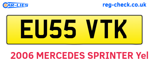 EU55VTK are the vehicle registration plates.