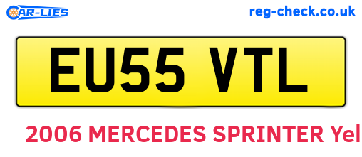 EU55VTL are the vehicle registration plates.
