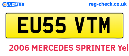 EU55VTM are the vehicle registration plates.