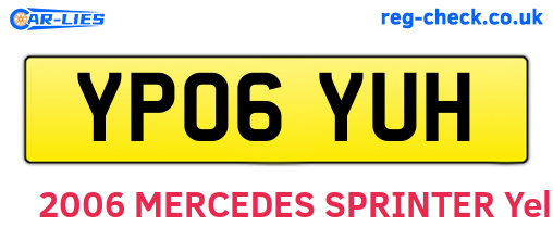 YP06YUH are the vehicle registration plates.