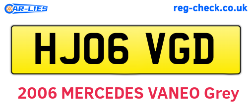 HJ06VGD are the vehicle registration plates.