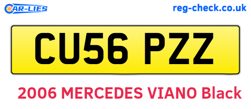 CU56PZZ are the vehicle registration plates.