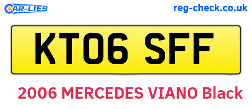 KT06SFF are the vehicle registration plates.