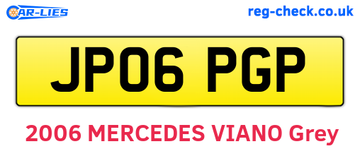 JP06PGP are the vehicle registration plates.