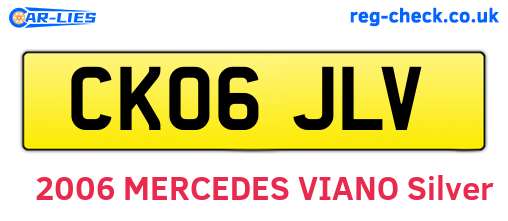 CK06JLV are the vehicle registration plates.