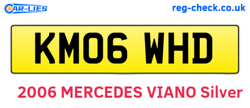 KM06WHD are the vehicle registration plates.