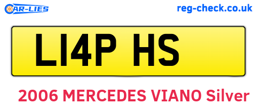 L14PHS are the vehicle registration plates.