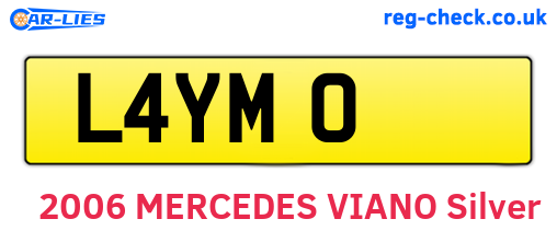 L4YMO are the vehicle registration plates.