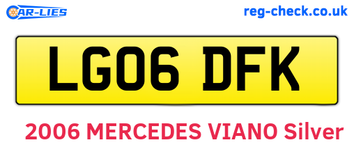 LG06DFK are the vehicle registration plates.