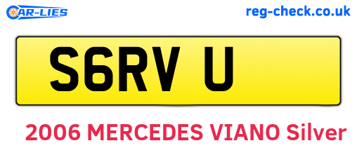 S6RVU are the vehicle registration plates.