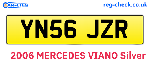 YN56JZR are the vehicle registration plates.