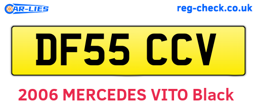 DF55CCV are the vehicle registration plates.