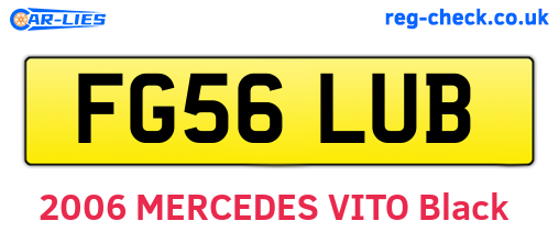FG56LUB are the vehicle registration plates.