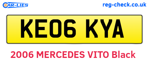 KE06KYA are the vehicle registration plates.