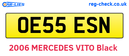 OE55ESN are the vehicle registration plates.