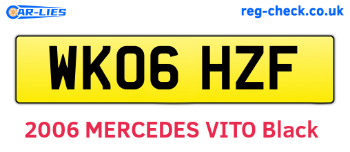 WK06HZF are the vehicle registration plates.