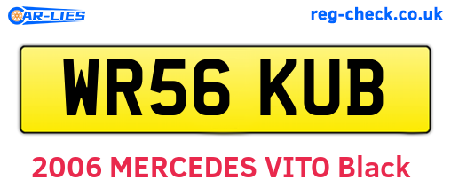 WR56KUB are the vehicle registration plates.