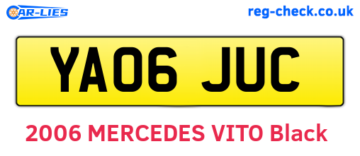 YA06JUC are the vehicle registration plates.