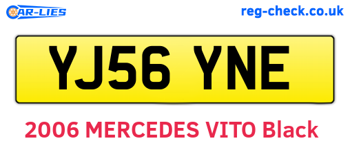 YJ56YNE are the vehicle registration plates.