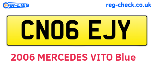 CN06EJY are the vehicle registration plates.