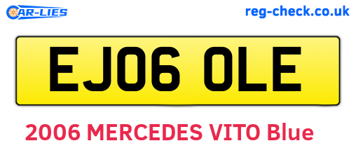 EJ06OLE are the vehicle registration plates.