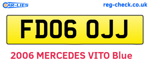 FD06OJJ are the vehicle registration plates.