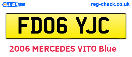 FD06YJC are the vehicle registration plates.