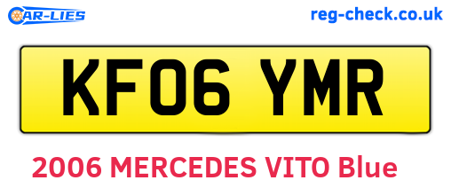 KF06YMR are the vehicle registration plates.