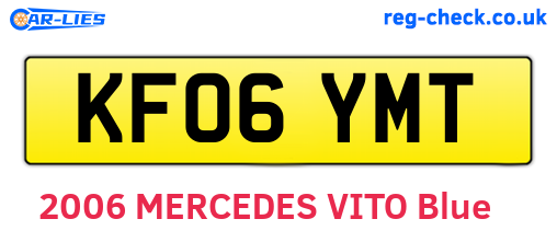 KF06YMT are the vehicle registration plates.