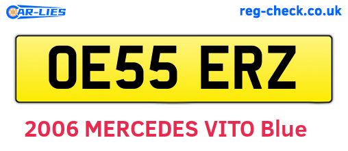 OE55ERZ are the vehicle registration plates.
