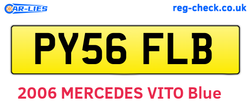 PY56FLB are the vehicle registration plates.