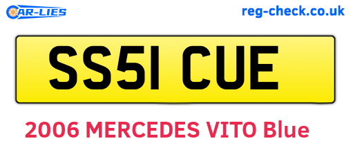 SS51CUE are the vehicle registration plates.