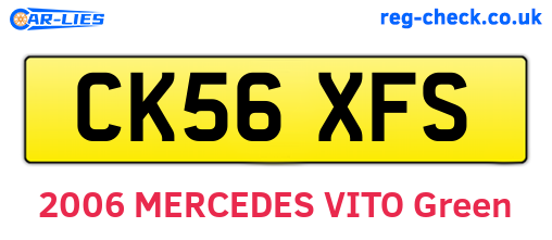 CK56XFS are the vehicle registration plates.