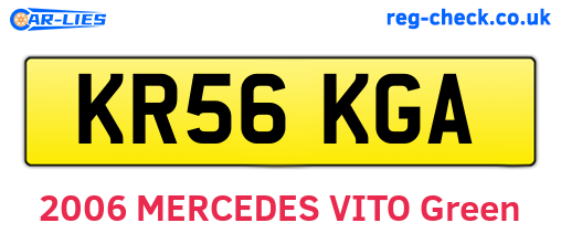 KR56KGA are the vehicle registration plates.